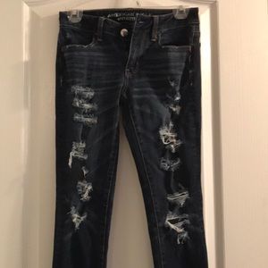 American Eagle ripped skinny jeans